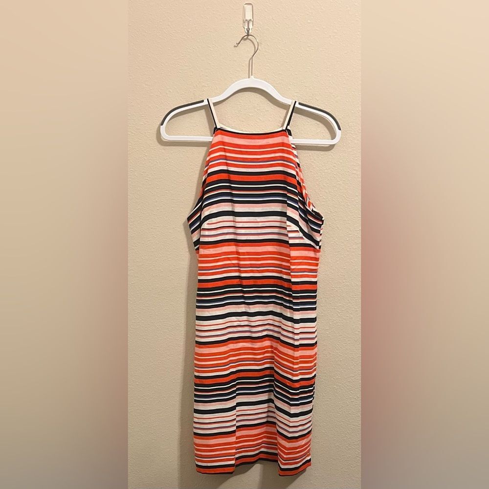 Tommy Hilfiger Red, Black, and Blue Striped Dress